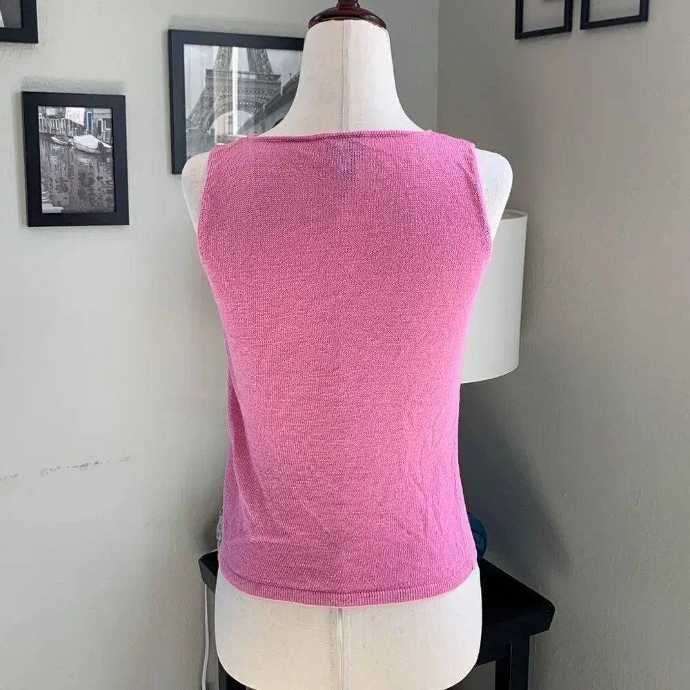 Eileen Fisher v neck sleeveless top size small - Picture 3 of 8